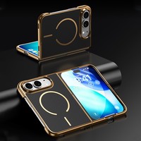 Coque de téléphone pliable en verre trempé transparent anti-rayures, très vendue, pour iPhone Duo, fine et mince, en PC, antichoc, avec couverture magnétique
