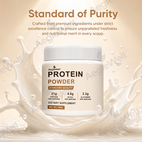 Poudre de protéines triple mélange Aeglewell, formule personnalisée de protéines BCAA Glutamine Complex en pot plastique, marque privée