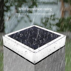 Lampe de colonne solaire transfrontalière en alliage d'aluminium pour extérieur, portail, mur, jardin, porte, dégradé RGB, lampe de cour IP66, garantie 5 ans - Product Image 2