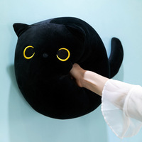 Cadeaux de saint-valentin, décoration, joli dessin animé, jouets en peluche, simons, chat noir, oreillers en peluche, poupée