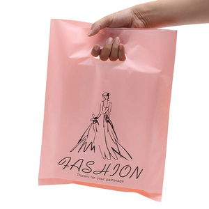 Custom Print Logo High Quality Plastic Shopping Bag HDPE Plastic Packaging Die Cut Handle Carry Bag