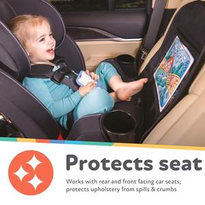 Nuby X Safe Seat Housse de protection pour siège auto en polyester OLIVER, compatible siège arrière orienté vers l'avant, avec poche de rangement en maille pour l'apprentissage visuel, réglable - Product Image 2
