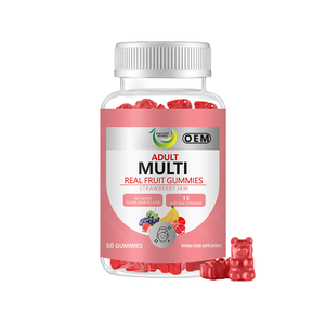 วิตามินรวมแบบกัมมี่สำหรับผู้ใหญ่ รสสตรอว์เบอร์รี ยี่ห้อ OEM พรีเมียม 60 เม็ด ช่วยเสริมวิตามินบีและซี เพิ่มพลังงานและเสริมภูมิคุ้มกันในร่างกาย - Product Image 2