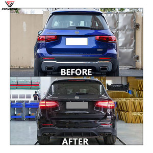 Ceja de rueda de rejilla de parachoques delantero y trasero de fuente de fabricación para Mercedes Benz <span class=keywords><strong>GLC</strong></span> X253 16-19 incluye Clips para AMG GLC63 - Product Image 4