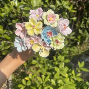 Vaso Decorativo in Ceramica Artigianale ad Alta Temperatura con Finitura Opaca Stile Crema per Fiori Artificiali - Product Image 5