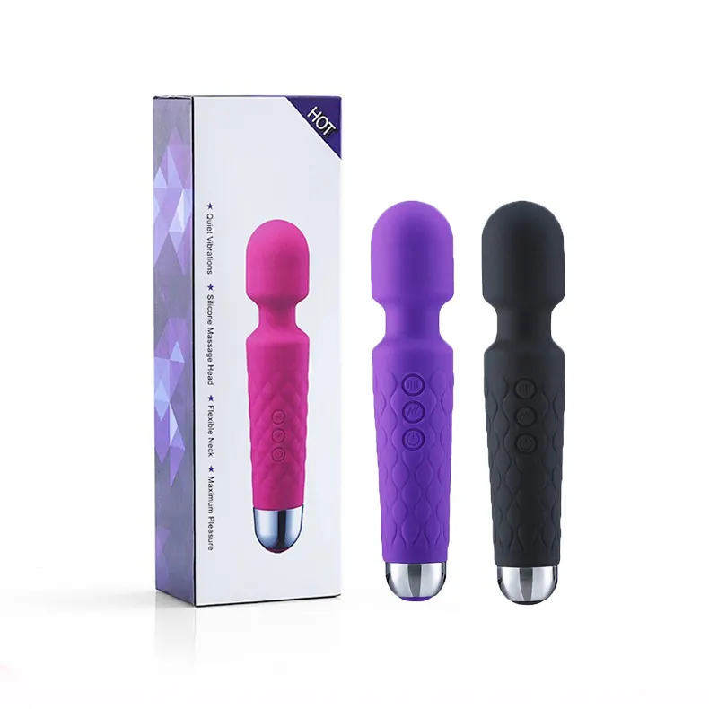 Rechargeable hand-held body personal wand massage magic stick adult sex toys for women vibrator