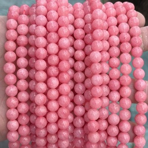 Perles rondes en calcédoine rouge veinée, à faire soi-même, perles lâches, fabrication artisanale, accessoires de bijoux en pierre naturelle, vente en gros directe d'usine - Product Image 3