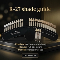 Comparateur de nuancier dentaire portable 27 couleurs, guide de nuance des dents 3D pour le blanchiment des dents avant/après utilisation