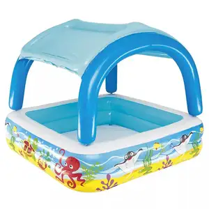 Fabrik Großhandel Schwimmbad Spielzeug aufblasbare PVC Baby schwimmen Float Boot mit Sonnenschirm aufblasbare Baby Float Pool