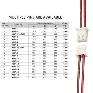 Aangepaste 2-pins, 3-pins, 4-pins elektrische SM-stekker JST-terminalkabels met connectordraad, mannelijke en vrouwelijke connectoren - Product Image 3