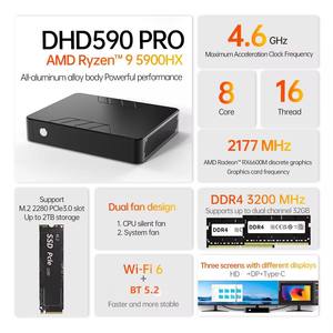 2024 nuevo <span class=keywords><strong>Amd</strong></span> + <span class=keywords><strong>6600M</strong></span> + 16G + 512G Gaming Pc Mini ordenador Mini PC comercial ordenador de oficina - Product Image 2