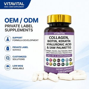 Cápsulas de Colágeno, Biotina, Queratina y Antioxidantes para Aclarar la Piel, Alta en Proteínas, OEM, ODM, Marca Privada, Fórmula Personalizada de Fábrica - Product Image 1