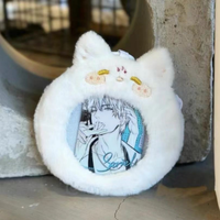Sac en peluche mignon pour l'extérieur Pochette à badges suspendue Sac à douleur pour animaux mignons Sac de rangement pour badges en peluche