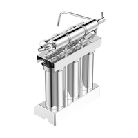 Filtre à eau sous-évier 5 étapes en acier inoxydable 304, purificateur à ultrafiltration domestique autonettoyant, débit de 75 GPD, manuel