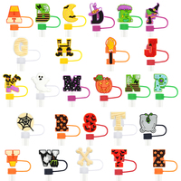 Nouveau Style Alphabet Drôle Halloween One Piece Anime Paille Topper Assortiment Paille Toppers 8Mm