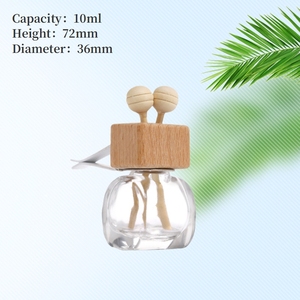 Großhandel niedlich leer 8ml 10ml hängende Auto Luft Duft Diffusor Parfüm Flasche mit Holz kappe - Product Image 4