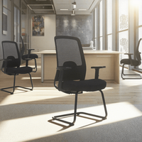 Chaise de bureau ergonomique moderne en maille avec accoudoirs réglables, garantie de 5 ans, couleur personnalisable pour les salles de conférence de bureau