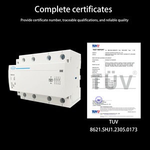 Handele ลิฟท์ HDH8-80 4P 80A 4NO ไฟฟ้า AC CONTACTOR, คอยล์โมดูลาร์400V 3เฟส230/240V ควบคุมแรงดันราง DIN - Product Image 6