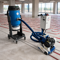 Machine de fraisage de sols chauffants 4KW 220V 380V, rainureuse de sols automatique pour l'installation de caniveaux de câbles commerciaux