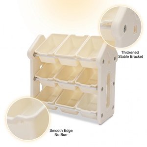 Étagère <span class=keywords><strong>de</strong></span> <span class=keywords><strong>rangement</strong></span> en forme <span class=keywords><strong>de</strong></span> <span class=keywords><strong>maison</strong></span> pour enfants, 9 compartiments, grande capacité, support épaissi pour chambre, salle <span class=keywords><strong>de</strong></span> classe, crèche - Product Image 1