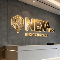 Letrero LED Personalizado, Letras Metálicas Retroiluminadas, Letreros Iluminados para Negocios, Letrero con Logotipo LED, Montado en la Pared, para Oficina, Recepción, Bar, Club