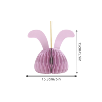 Papier de Pâques Lapin Lapin Nid D'abeille Ornements avec Aimants Printemps Saison Décoration Suspendue Maison École Festival De Pâques Fournitures