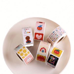 Rouleau d'autocollants en vinyle époxy imperméable personnalisé avec logo de remerciement, emballage à marque privée, personnalisable - Product Image 1