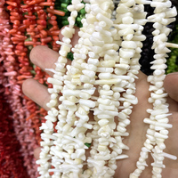 Fil de Perles de Corail Bâtonnet Blanc Rose Orange Rouge au Choix, pour Bracelets, Colliers, Matériel de Fabrication de Bijoux
