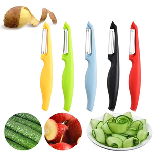 Pelador de frutas y verduras de acero inoxidable, multifuncional, de una pieza, herramientas de cocina, 1 ud. - Product Image 6