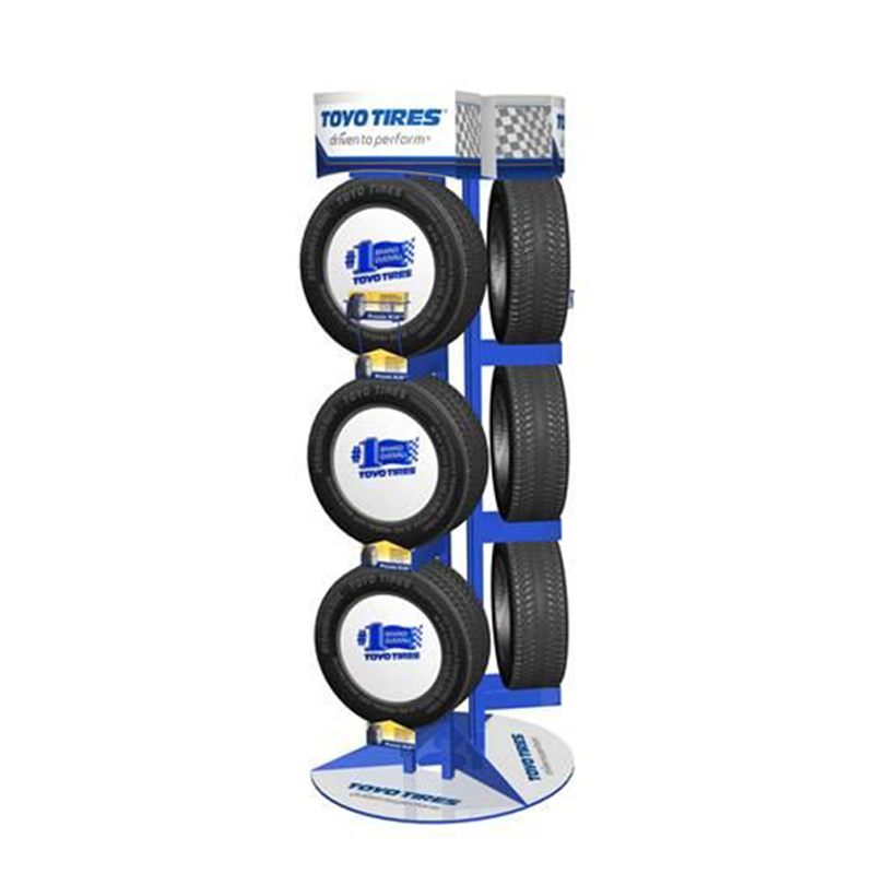 Apache Customizable Metal Tire Display Stand for 4S Shop and Repair Shop Use in Display Racks Category — view 5