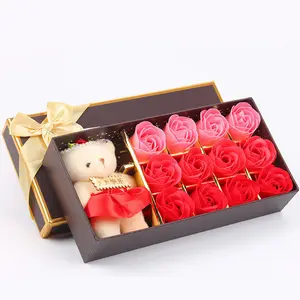 Hochzeits geschenk Rose Square Geschenk box Hochzeits bevorzugungen Bunte personal isierte Handtuch kuchen