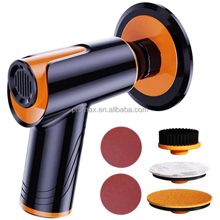 2000mAh Portable Cordless Car Polisher Buffer Waxing Machine for Vehicles Detailing Dust-Removal Erasing Car Scratches