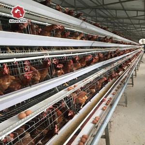 2022 vendite calde Nigeria allevamento di pollame zincato Q235 3 strati 120 uccelli batteria gabbia di pollo - Product Image 1