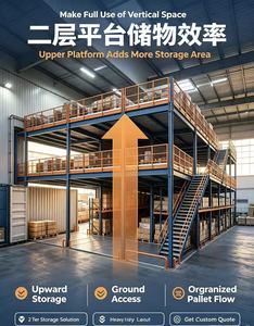 Dual-Use 5-Layer Multi-Level Stainless Steel Mezzanine Rack Powder Coated Surface for Indoor Warehouse Storage Corrosion - Product Image 6