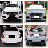 Conversion de modification automatique de l'ancien au nouveau kit de carrosserie pour mercedes-benz classe C W205 2015-2021 mise à niveau vers l'assemblage 2022 W206 C63 AMG