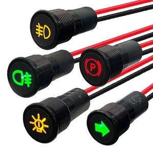 Luce Indicatore LED 12V Impermeabile in Metallo per Cruscotto Pilota - Product Image 1