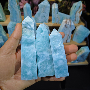 Haute Qualité Naturel Brut Bleu <span class=keywords><strong>Aragonite</strong></span> Tour <span class=keywords><strong>Cristaux</strong></span> Point Pierres De Guérison Obélisque Pour La Décoration - Product Image 5