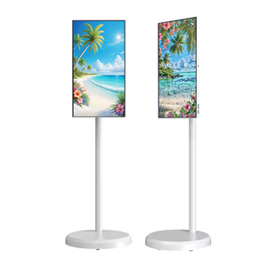 Bán Buôn 32 "Smart TV 4K Xách Tay Android Màn Hình Cảm Ứng Màn Hình Với Bánh Xe Di Chuyển Trong Nhà Không Dây TV Trên Bánh Xe OEM Nhà Cung Cấp - Product Image 1