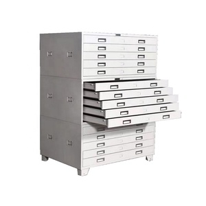 Wholesale Stock A0 A1 Art Drawers Drawing Office Metal <strong>Plan</strong> <strong>Chest</strong> Flat File Cabinets with 5 Drawers Each Section - Product Image 2