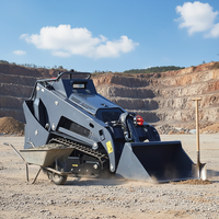 Mini-chargeuse sur chenilles V1100, chargeuse frontale compacte diesel EPA pour travaux agricoles et de construction