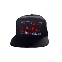 Cappello con Display a LED Unisex APP programmabile per illuminare messaggi a scorrimento con tappi personalizzati ricaricabili per sport e attività all'aria aperta
