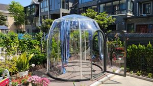 Оптовая продажа: Уличный прозрачный геодезический купольный шатер-пузырь для глэмпинга, быстросборный, из поликарбоната, съемный - Product Image 5
