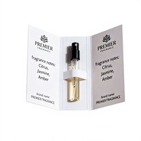 Carte porte-échantillon de parfum miniature 2 ml personnalisée avec pulvérisateur, finition mate UV, vente en gros
