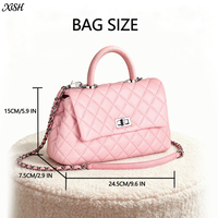 Sac à bandoulière matelassé en cuir véritable de qualité supérieure pour femme, style minimaliste coréen, idéal pour le quotidien