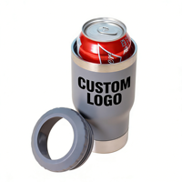 Mug à bière brésilien de 14 oz avec ouvre-bouteille, refroidisseur de canettes en acier inoxydable à double paroi isolé sous vide, tasse thermique épaissie