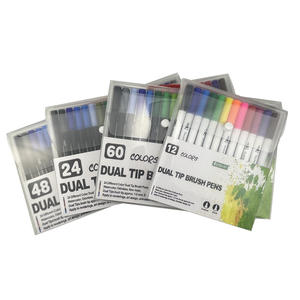 Stylo pinceau double pointe pour aquarelle, marqueur artistique non toxique personnalisé, ensemble de marqueurs fins - Product Image 2