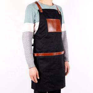 CHANGRONG-Delantal de Trabajo de Barista Bartender de Cuero Personalizado, Babero Largo de Diseño con Correa, Logotipo Personalizado para Cocina, Salón, Peluquero - Product Image 3