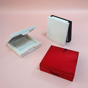 Square Empty <b>Makeup</b> Palette With Mirror & Brush Slot Custom Logo Plastic Blush Case Mini Eye shadow Cosmetic Case Packaging - Product Image 1