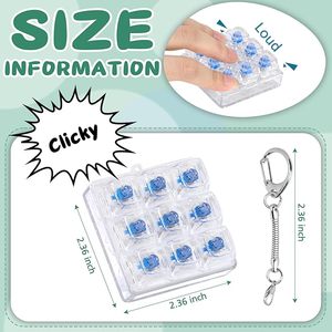 Jouet à bouton pour soulager le stress, jouet anti-stress de bureau pour adultes et enfants, clicker fidget, porte-clés clavier - Product Image 5