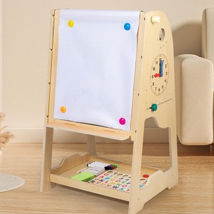 Caballete de Dibujo de Madera para Niños con Silla, Pizarra Magnética, Estación de Aprendizaje para Niños de 3 a 6 Años - Product Image 3